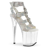 Pleaser Flamingo 856Rs Clear Rhinestone Platform Shoes